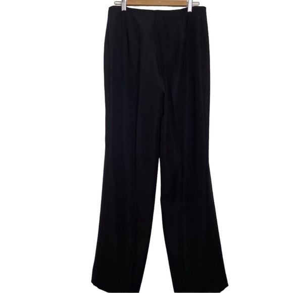 Joseph Ribkoff black trouser pants front zipper wide contemporary 8-10 - Picture 4 of 16